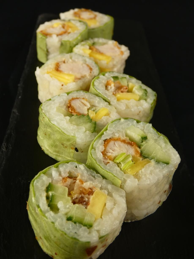 Springe roll  crevette tempura Courge 