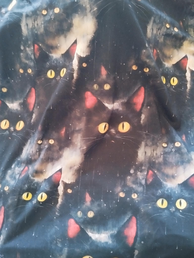 Tissu Chats noirs pour COMMANDE 