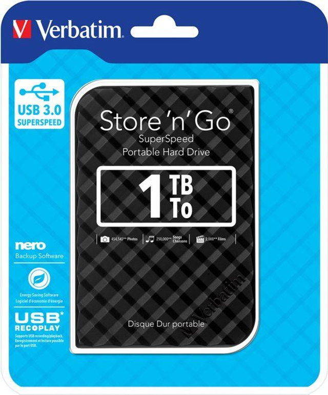 Verbatim 1TB Ext. HDD.