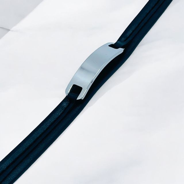 Bracelet homme cuir noir