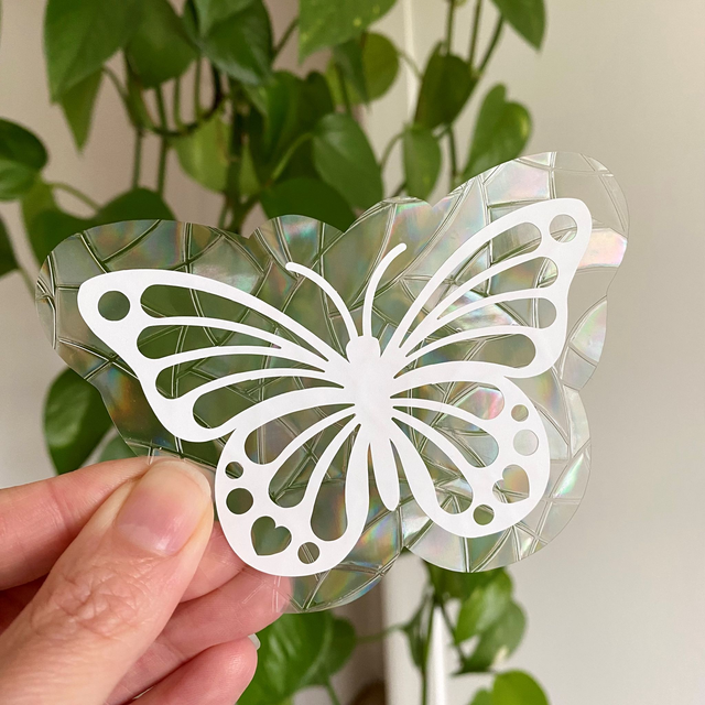 Attrape soleil sticker de fenêtre papillon