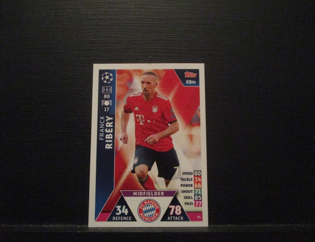 Franck Ribery - UEFA Champions League Match Attax 2018/19 Original Trading Card #84