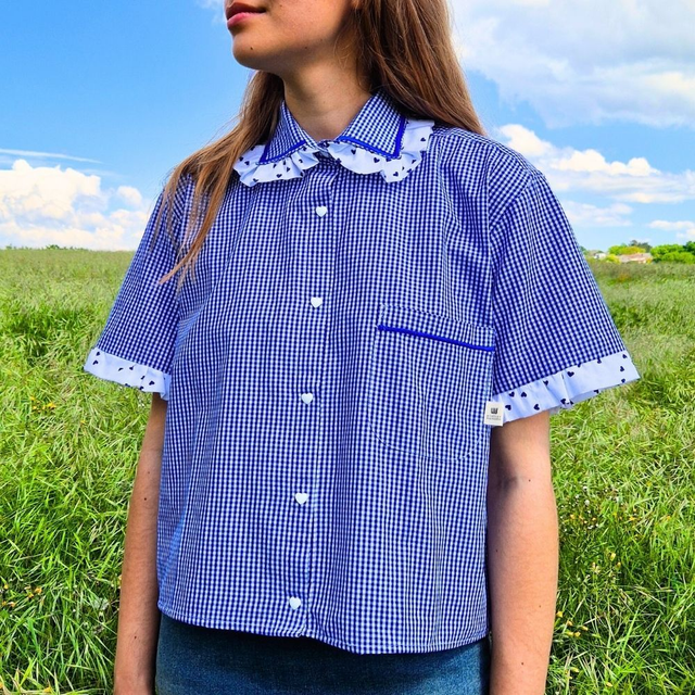 Chemise upcyclée Jeanne – Taille S