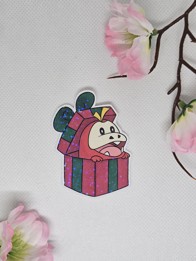 Fuecoco Present | Holographic Sticker
