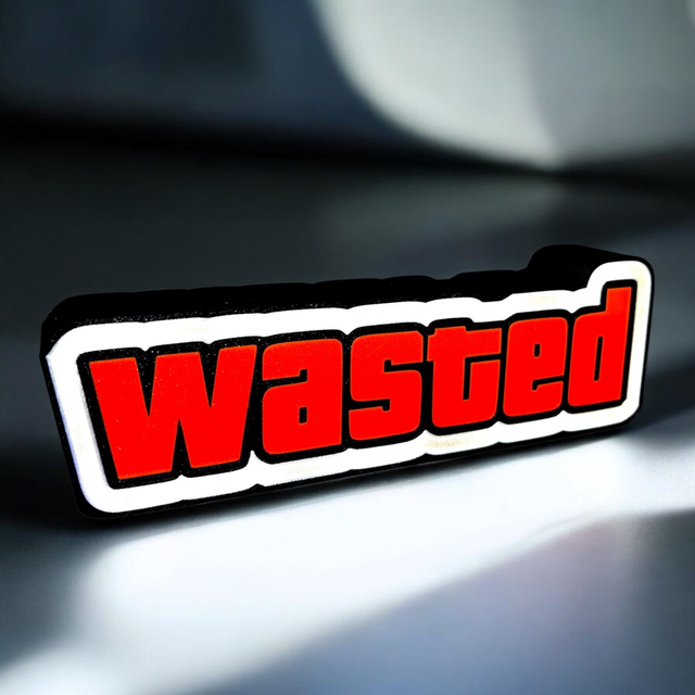 Lampe 3D Wasted GTA LED - Game Over en lumière ! 