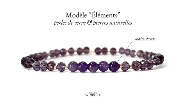 Bracelet | Améthyste - Éléments V2 (4mm)