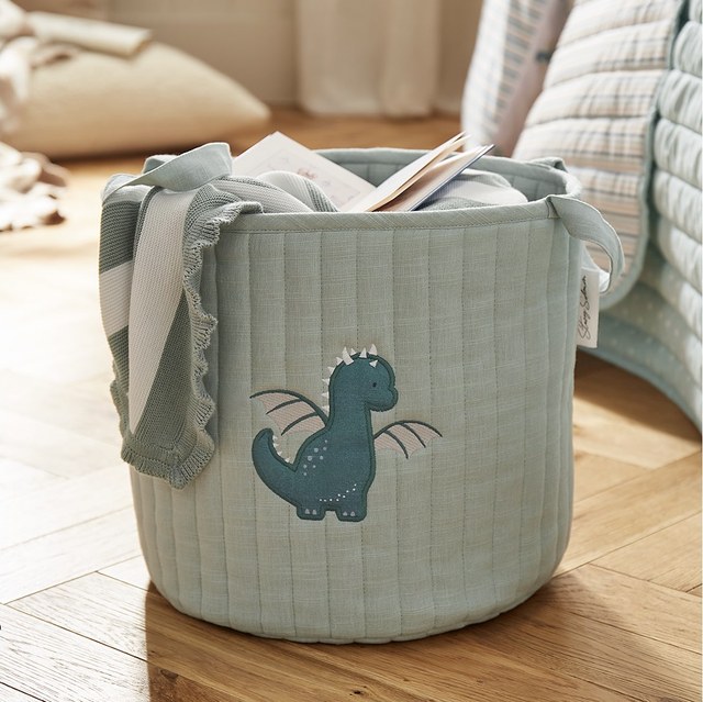 Stacey Solomon Green Dragon Quilted Storage Basket