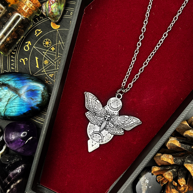 Celestial moth necklace