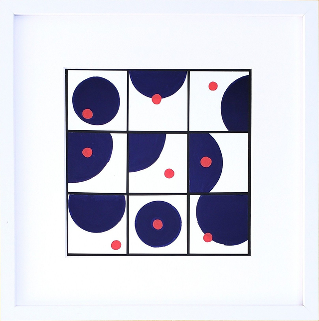 Peinture "Petit mouvement bleu no. 1" - 20 x 20 cm