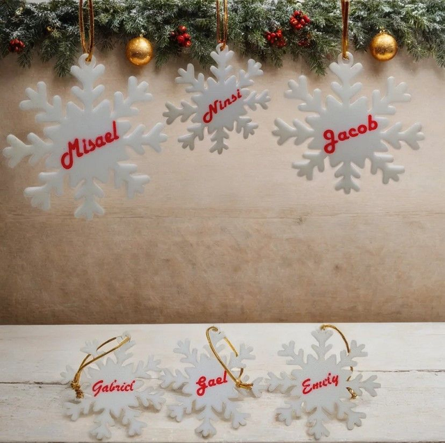 Set of 3 Personalized 3D Snowflakes