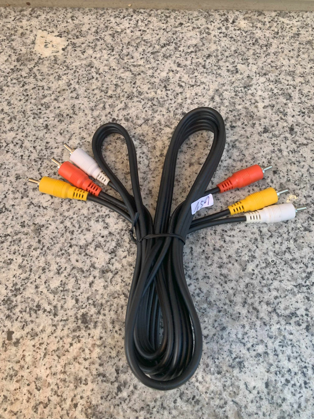 Audio-Video-Cinchkabel, 3-fach Cinchstecker zu Cinchstecker, schwarz, 1.5M