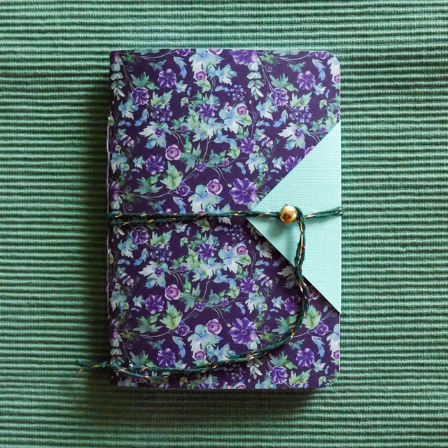 Carnet de poche A6 - motif fleuri
