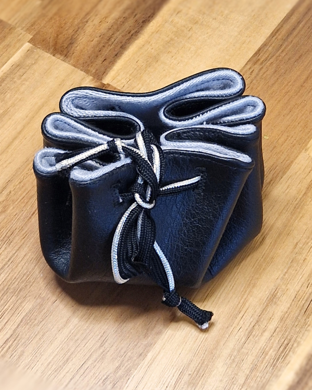 Bourse petite - simili noir et gris