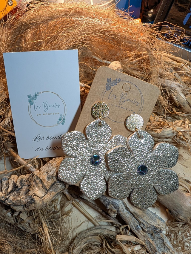 Boucles d'oreilles Ginette doré sable gi034