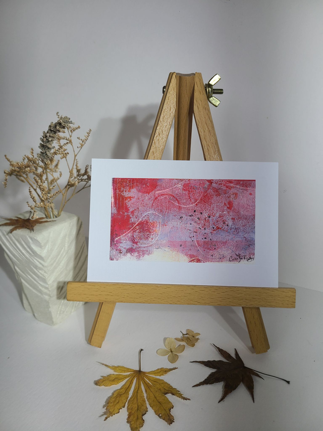 Carte gaufrée motif oiseau