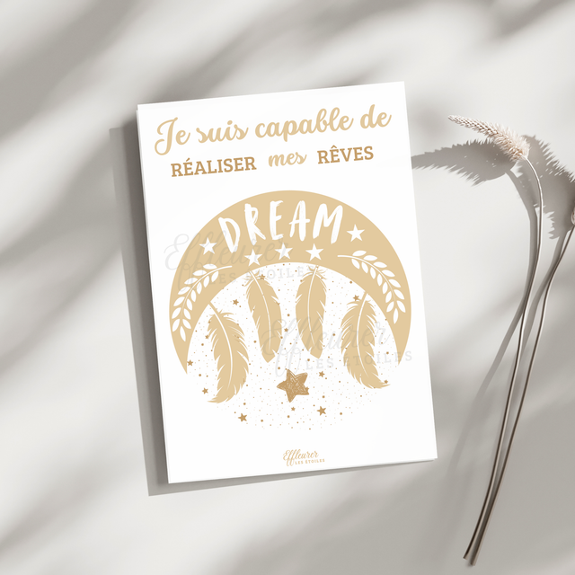 Affiche Mantra - Réaliser mes Rêves