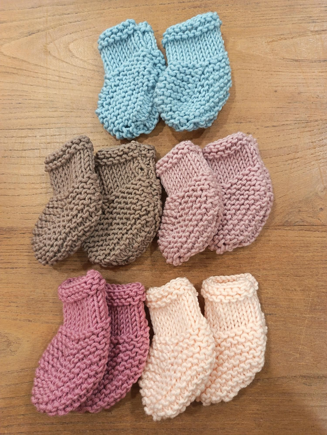 Chaussons sans noeud 0/6 mois