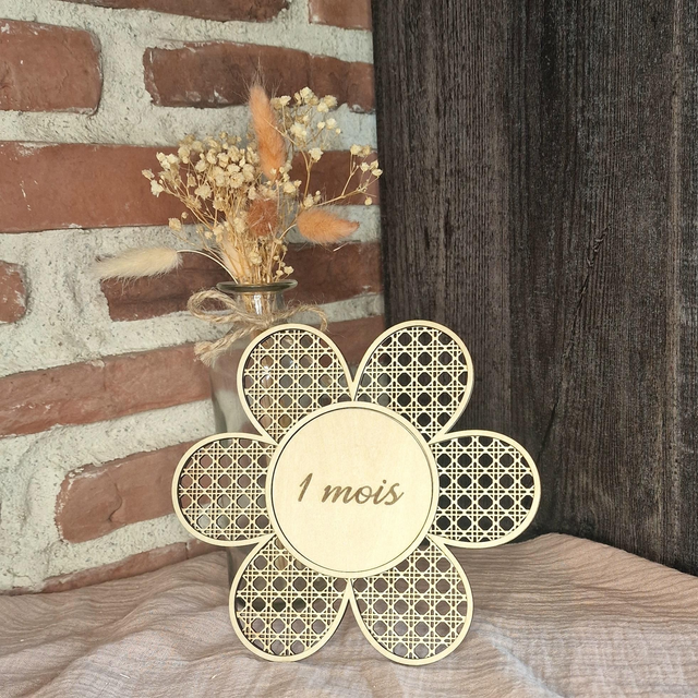 Cartes étapes naissance - Motif Fleur