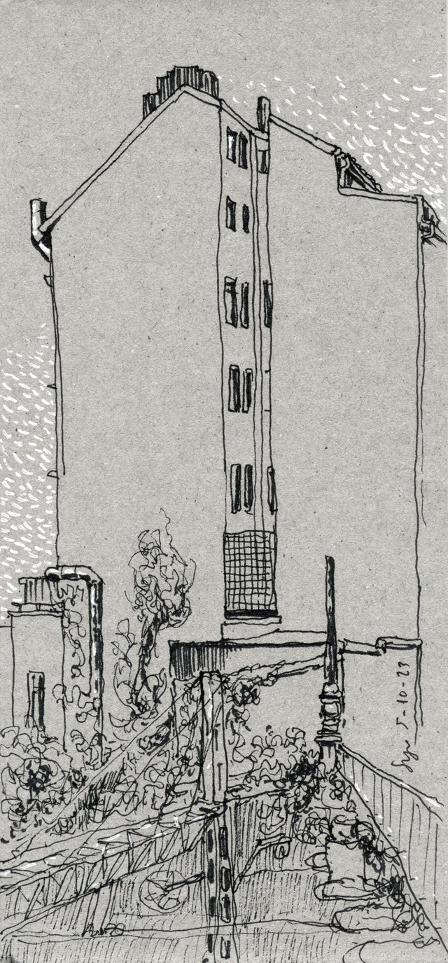 Dibujo edificio Puente Cantalojas (Bilbao)