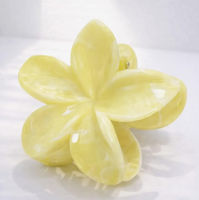 Haarklammer Blume gelb
