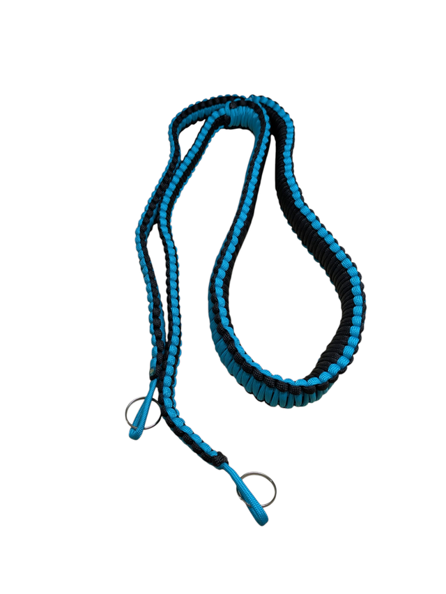 Turquoise and Black Binocular Strap - 56.5 inch or 143cm