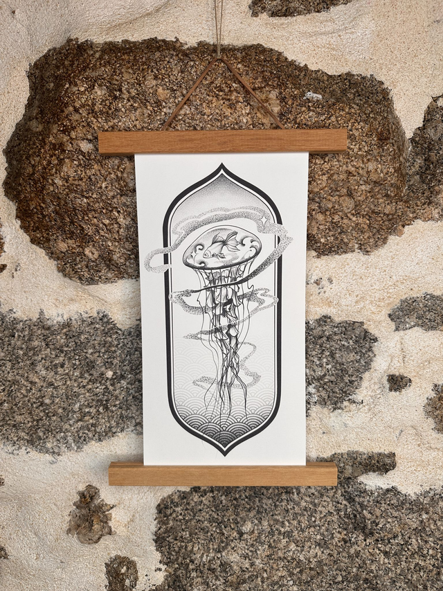 Print Méduse Lunaire