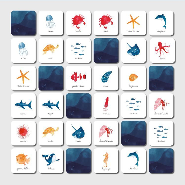 Jeu de Memoire "Sous l'océan"