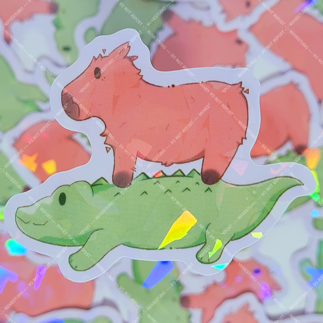 Capy Crocodile Stickers