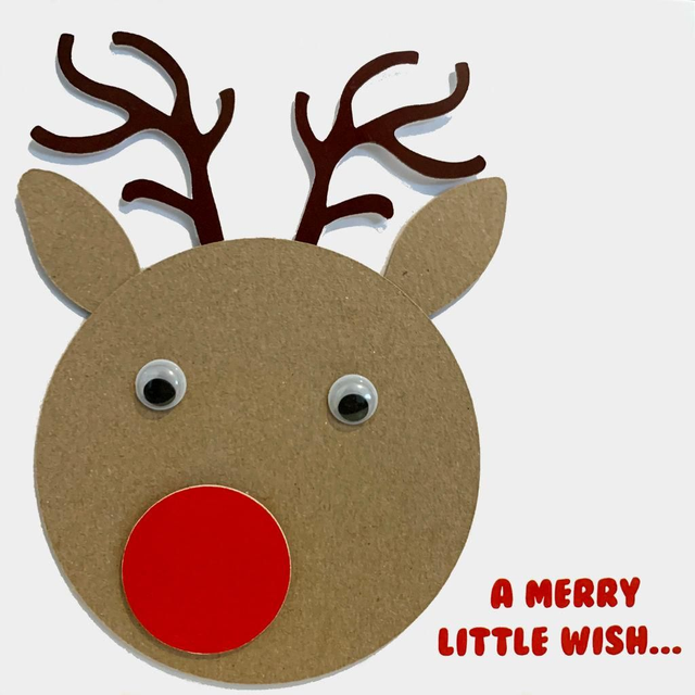 Die-cut Reindeer Head