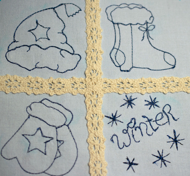Winter stitchery
