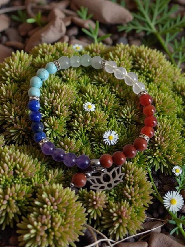 Bracelet  7 chakras - Harmonie Intérieure &amp; Alignement des 7 Chakras 