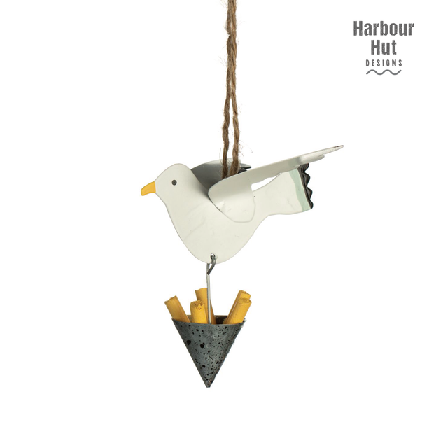 Seagull with Chips Wall Hanging