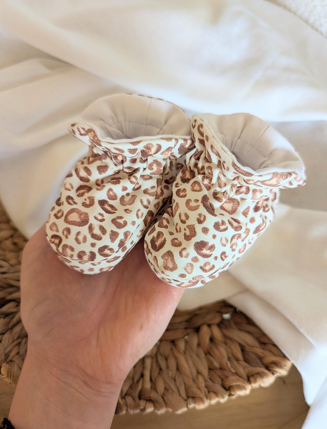 Chaussons léopard réversible