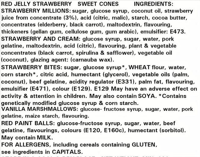 Red Jelly Strawberry Sweet Cones