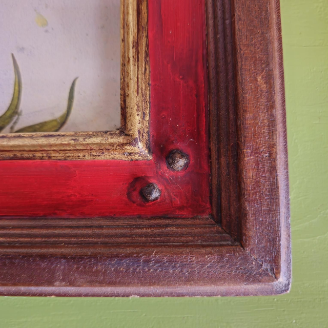 Reproduction d'une gravure ancienne encadrée sous verre