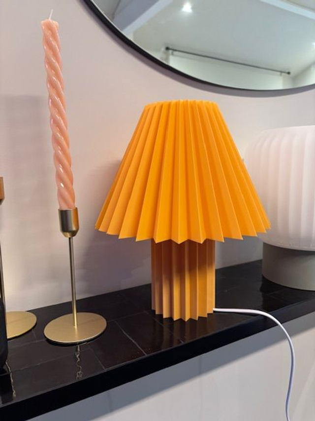 Lampe plissée citrouille - lampe décorative