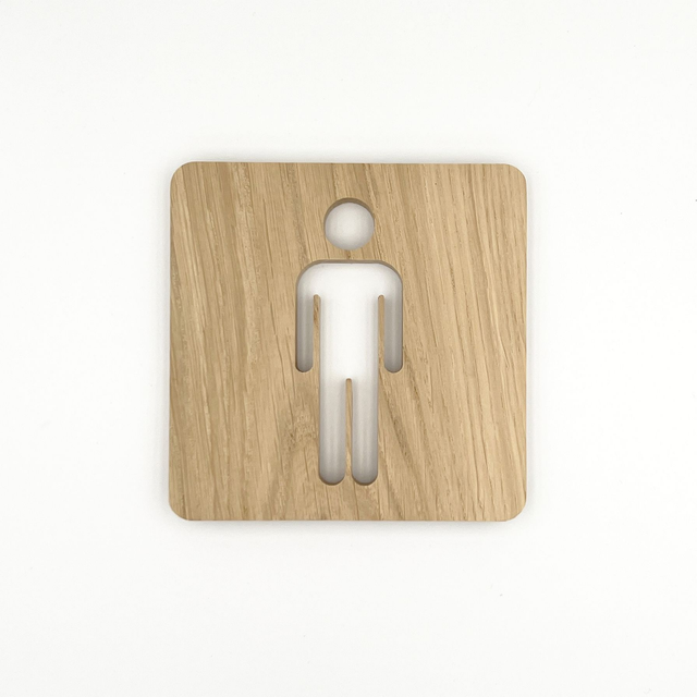 Plaque de porte pour vos toilettes hommes