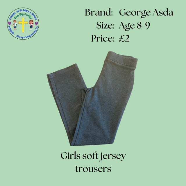 Girls Soft Jersey Trousers - George - Age 8-9