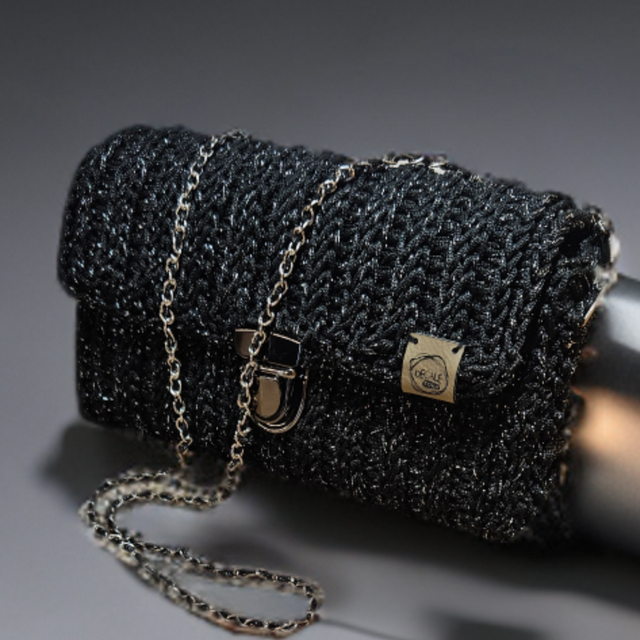 Sac pochette Nora Noir argenté