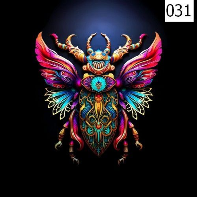 Panneau Scarabée en Polyester - 30x30cm 