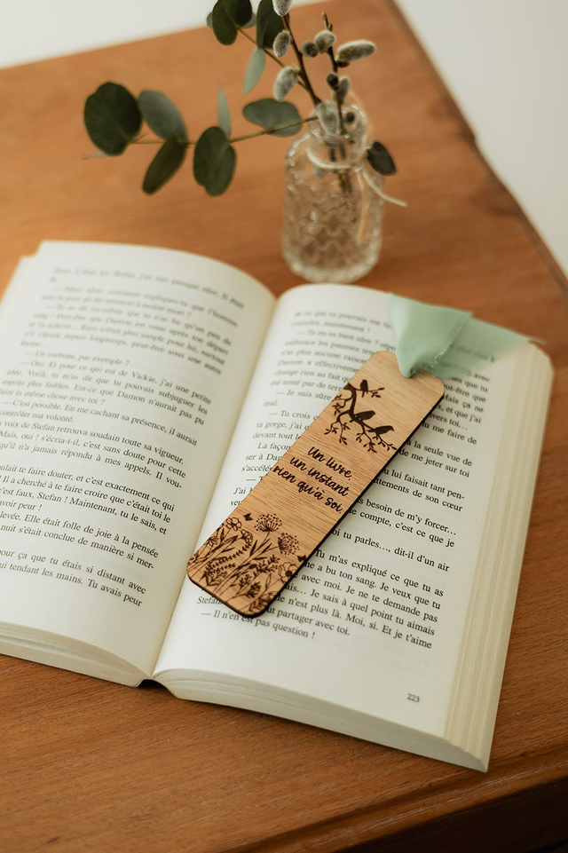 Marque page &quot;Un livre, un instant rien qu&#039;à soi.&quot;
