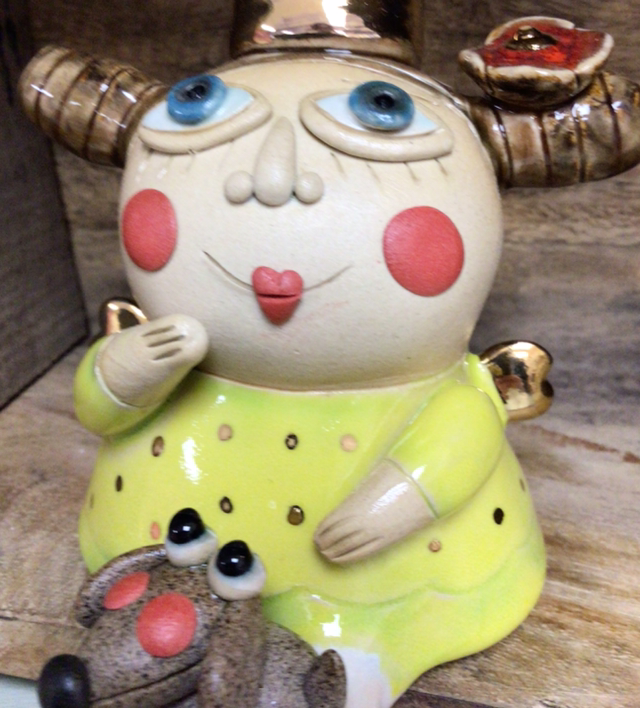 Sitting Angel with Dog