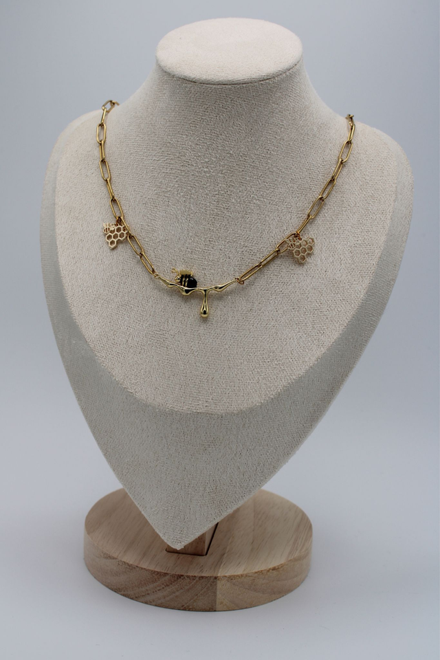 Collier &quot;Ruche &amp; Abeille&quot; 