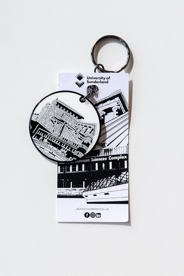 Sunderland landmarks keyring (Powder Butterfly)