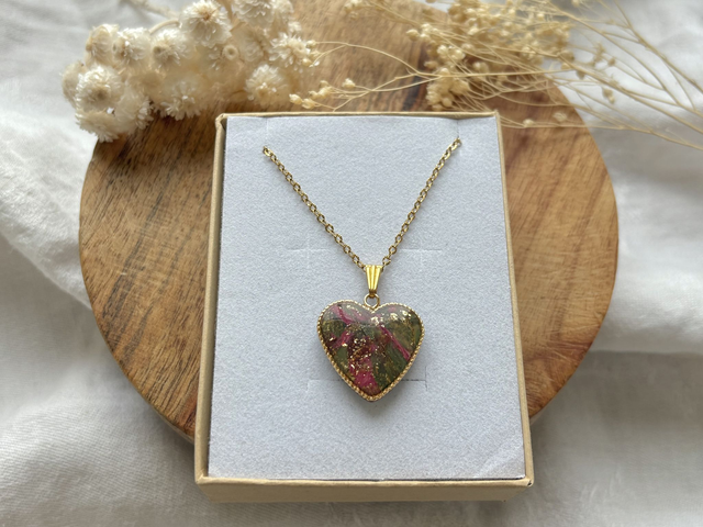 Collier - HORTENSIA - coeur