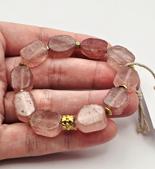 Bracelet Quartz fraise rectangle