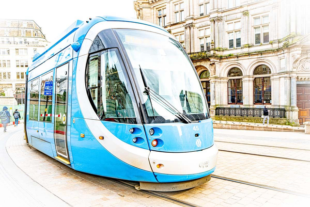 Blue tram, Birmingham 