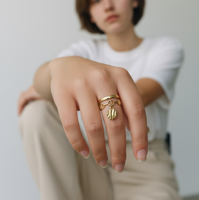 Bague Breloque Chaîne