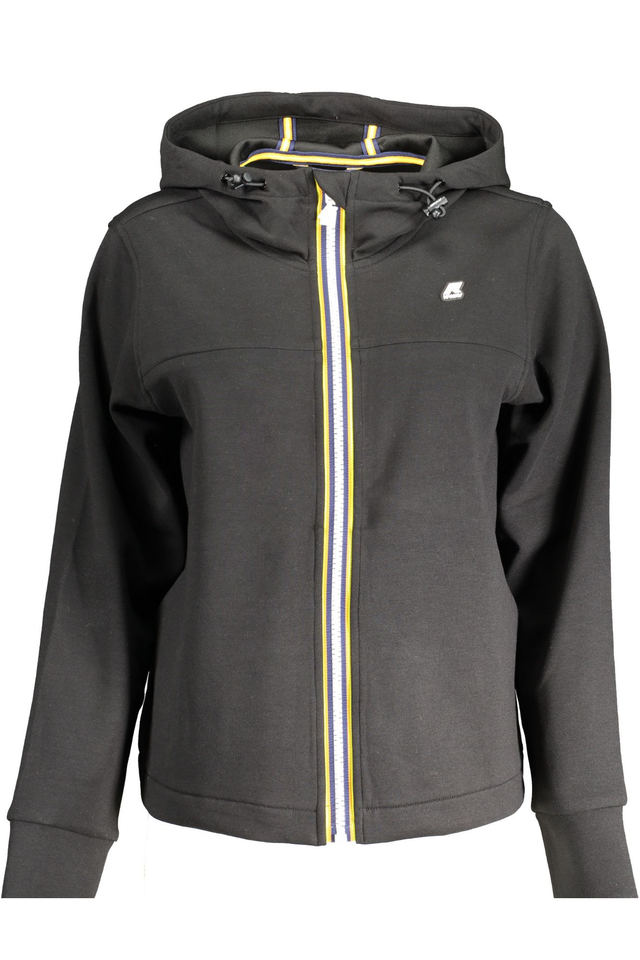 K-WAY FELPA CON ZIP DONNA NERO
