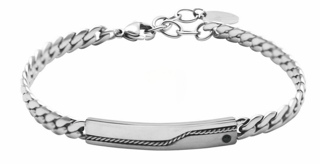 bracciale da uomo in acciaio  .  rif.b23074